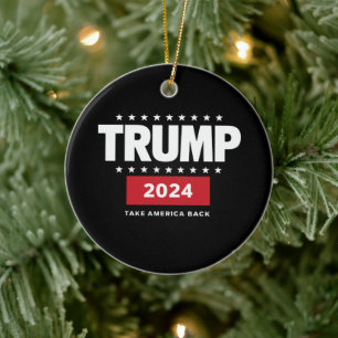 Ornamento De Cerâmica Donald Trump 2024 De Volta à América Eleição