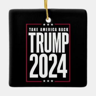 Ornamento De Cerâmica Donald Trump 2024 Devolva a América Eleição