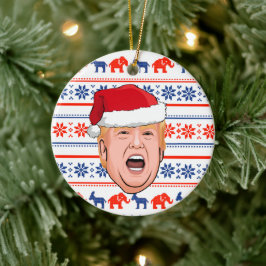 Ornamento De Cerâmica DONALD TRUMP Christmas