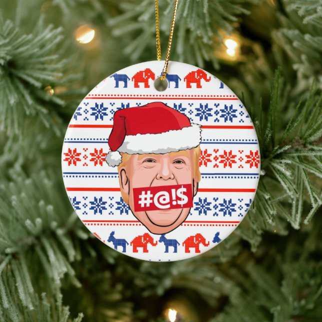 Ornamento De Cerâmica DONALD TRUMP Fingida Natal (Árvore)