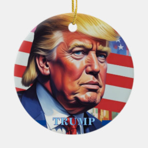 Ornamento De Cerâmica Donald Trump Pop Art