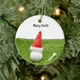 Ornamento De Cerâmica Dons de Natal para Golfe