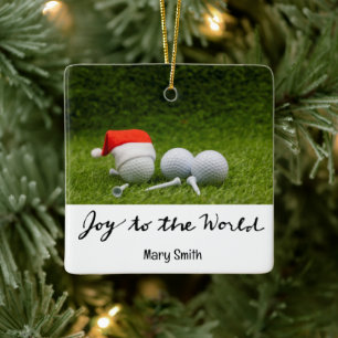 Ornamento De Cerâmica Dons de Natal para Golfe