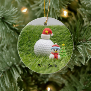 Ornamento De Cerâmica Dons de Natal para Golfe