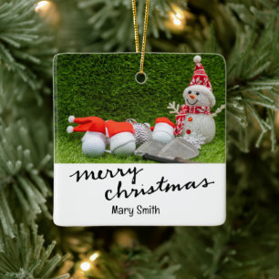 Ornamento De Cerâmica Dons de Natal para Golfe