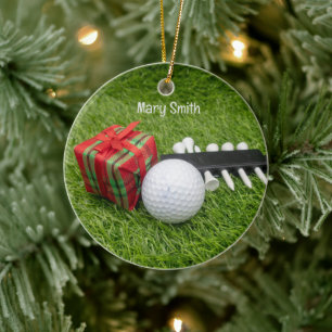 Ornamento De Cerâmica Dons de Natal para Golfe