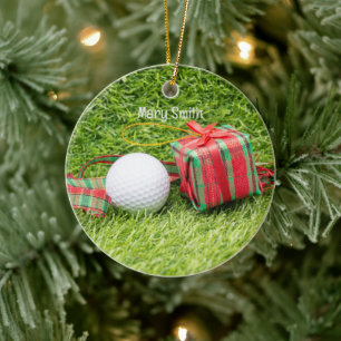 Ornamento De Cerâmica Dons de Natal para Golfe
