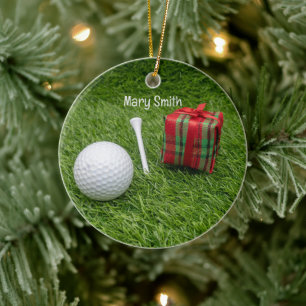 Ornamento De Cerâmica Dons de Natal para Golfe