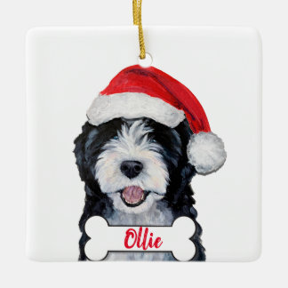 Ornamento De Cerâmica Doodle Dog Ornament