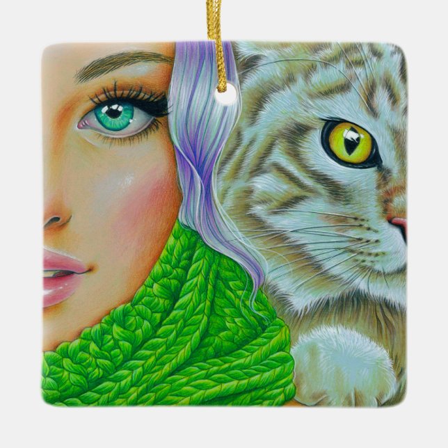 Ornamento De Cerâmica "Double Trouble" ornament (Frente)