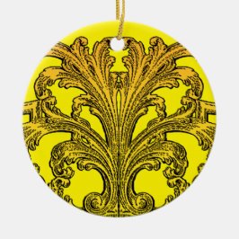 Ornamento De Cerâmica Dourado de ímpeto de imagem única