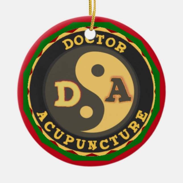 ORNAMENTO DE CERÂMICA DOUTOR DA ACUPUNCTURE LOGO (Frente)