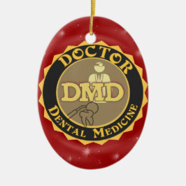 ORNAMENTO DE CERÂMICA DOUTOR DE DMD DO LOGOTIPO DA MEDICINA DENTAL