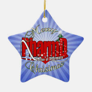 Ornamento De Cerâmica Doutor de PharmD do NATAL da farmácia