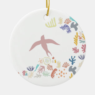 Ornamento De Cerâmica Dove Matisse Elementos de Arte