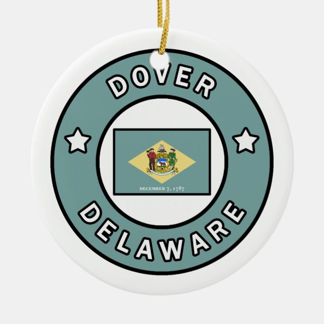 Ornamento De Cerâmica Dover Delaware (Frente)