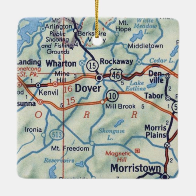 Ornamento De Cerâmica Dover NJ (Verso)