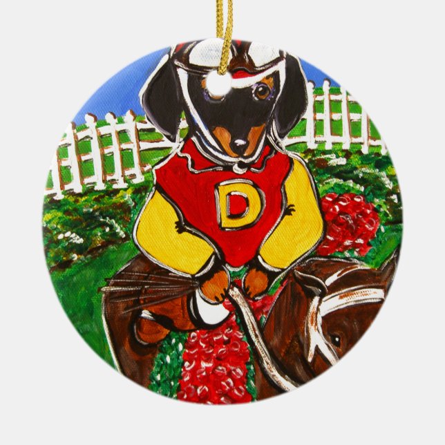 ORNAMENTO DE CERÂMICA DOXIE JOCKEY (Frente)