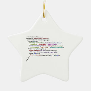 Ornamento De Cerâmica Doze dias do Natal em Java e em pitão