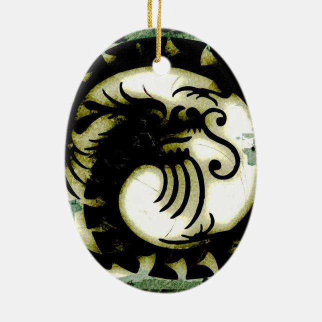 Ornamento De Cerâmica Dragão (Verso)