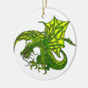 Ornamento De Cerâmica Dragão 2 de Wiccan