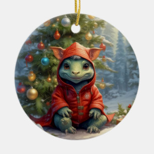 Ornamento De Cerâmica Dragão bebê de Natal