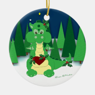 Ornamento De Cerâmica Dragão bonito: Natal do bebê o ø