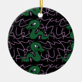 Ornamento De Cerâmica Dragão verde bebê