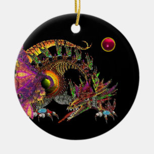 Ornamento De Cerâmica DRAGO Red Ruby Monogramo