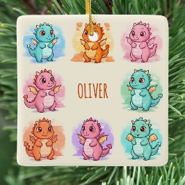 Ornamento De Cerâmica Dragões Bebês Divertidos Personalizados