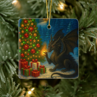 Ornamento De Cerâmica Dragon Christmas Tree Holiday Ceramic Ornament