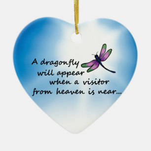Ornamento De Cerâmica Dragonfly, Visitor do Céu