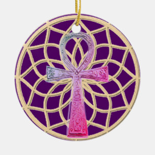 Ornamento De Cerâmica Dream Catcher Ankh