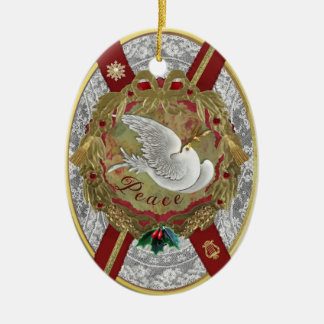 Ornamento De Cerâmica Dresden 'Normandy' Peace Dove Ornament