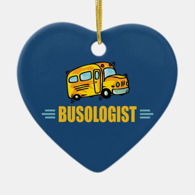 Ornamento De Cerâmica Driver de barramento engraçado (Frente)