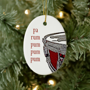 Ornamento De Cerâmica Drummer Boy Christmas Snare Drum Musical Holiday