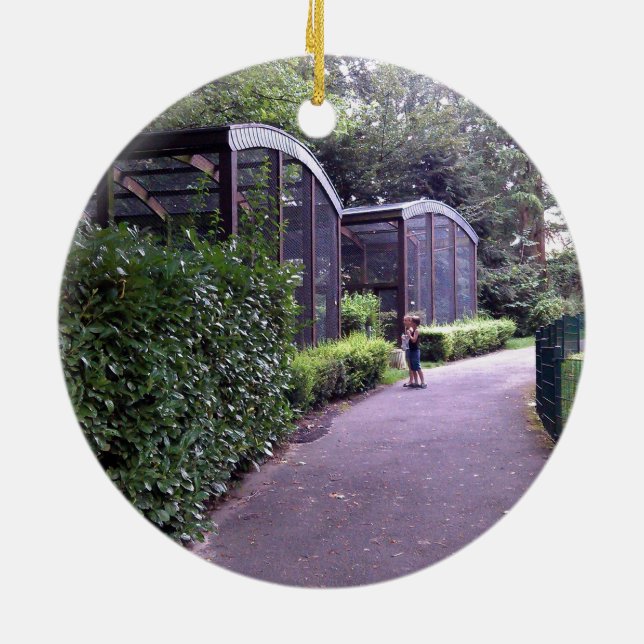 Ornamento De Cerâmica duas crianças no parque (Traseira)