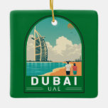 Ornamento De Cerâmica Dubai Emirados Árabes Unidos - Arte Viagem<br><div class="desc">Design de arte vetorial de Dubai. Dubai é uma cidade e emirada nos Emirados Árabes Unidos conhecida por compra de luxo,  arquitetura ultramoderna e uma animada cena noturna.</div>