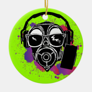 Ornamento De Cerâmica Dubstep Gasmask