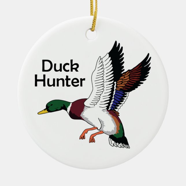Ornamento De Cerâmica Duck Hunter (Frente)