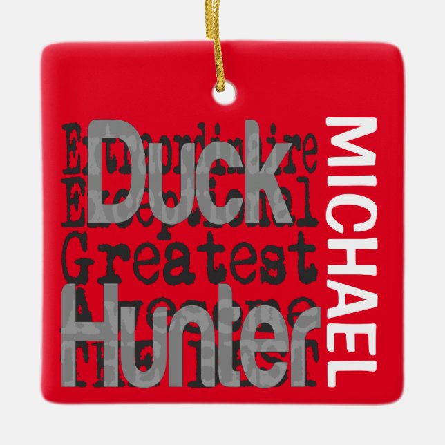 Ornamento De Cerâmica Duck Hunter Extraordinaire CUSTOM (Frente)