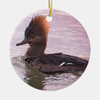 Ornamento De Cerâmica Duck Photo Ornament