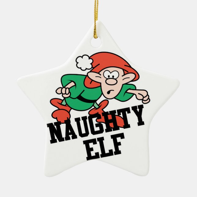 Ornamento De Cerâmica Duende de Natal Malandro (Frente)