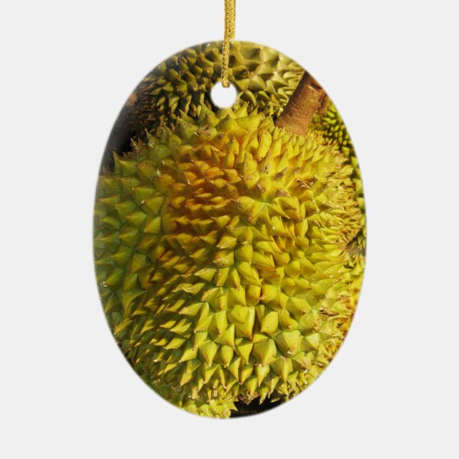 Ornamento De Cerâmica Durian Fruta (Frente)