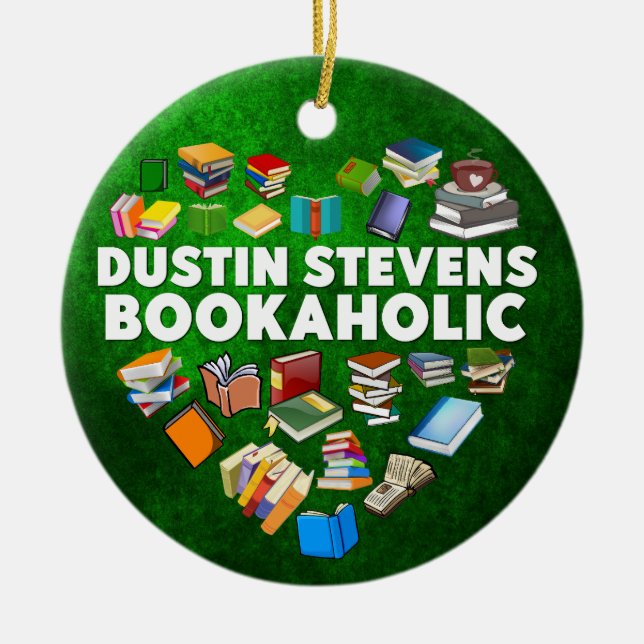 Ornamento De Cerâmica Dustin Stevens Bookaholic (Frente)