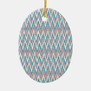 Ornamento De Cerâmica Dusty Pink e Blue iKat