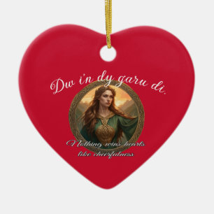 Ornamento De Cerâmica Dwynwen A Padroeira Dos Amantes