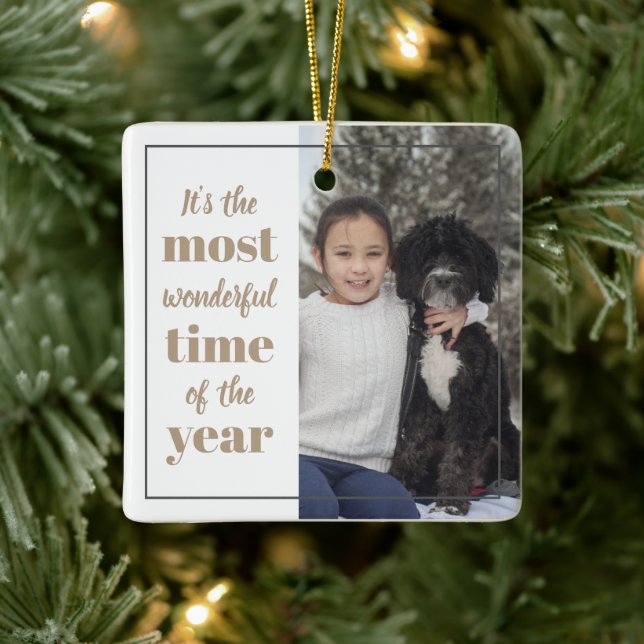 Ornamento De Cerâmica É a época mais maravilhosa do ano. (Árvore)