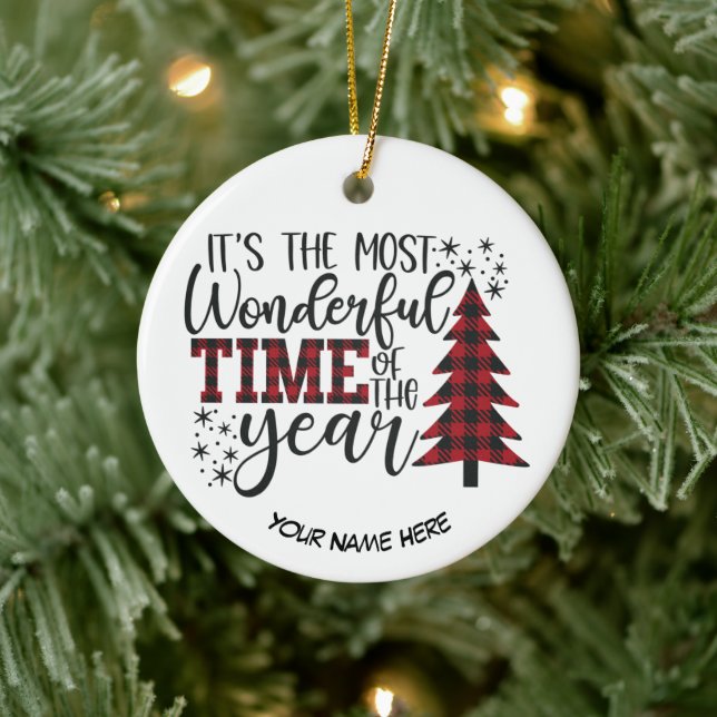 Ornamento De Cerâmica É a época mais maravilhosa do ano (Árvore)