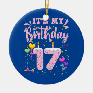 Ornamento De Cerâmica É a minha 17.ª garota de aniversário.